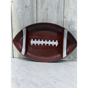 Crofton Football Serving Tray 3 Section Platter Brown Game Day Tailgate 15 Inch